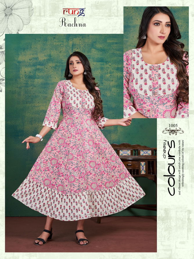 Rachna By Rung Cotton Printed Kurtis Catalog